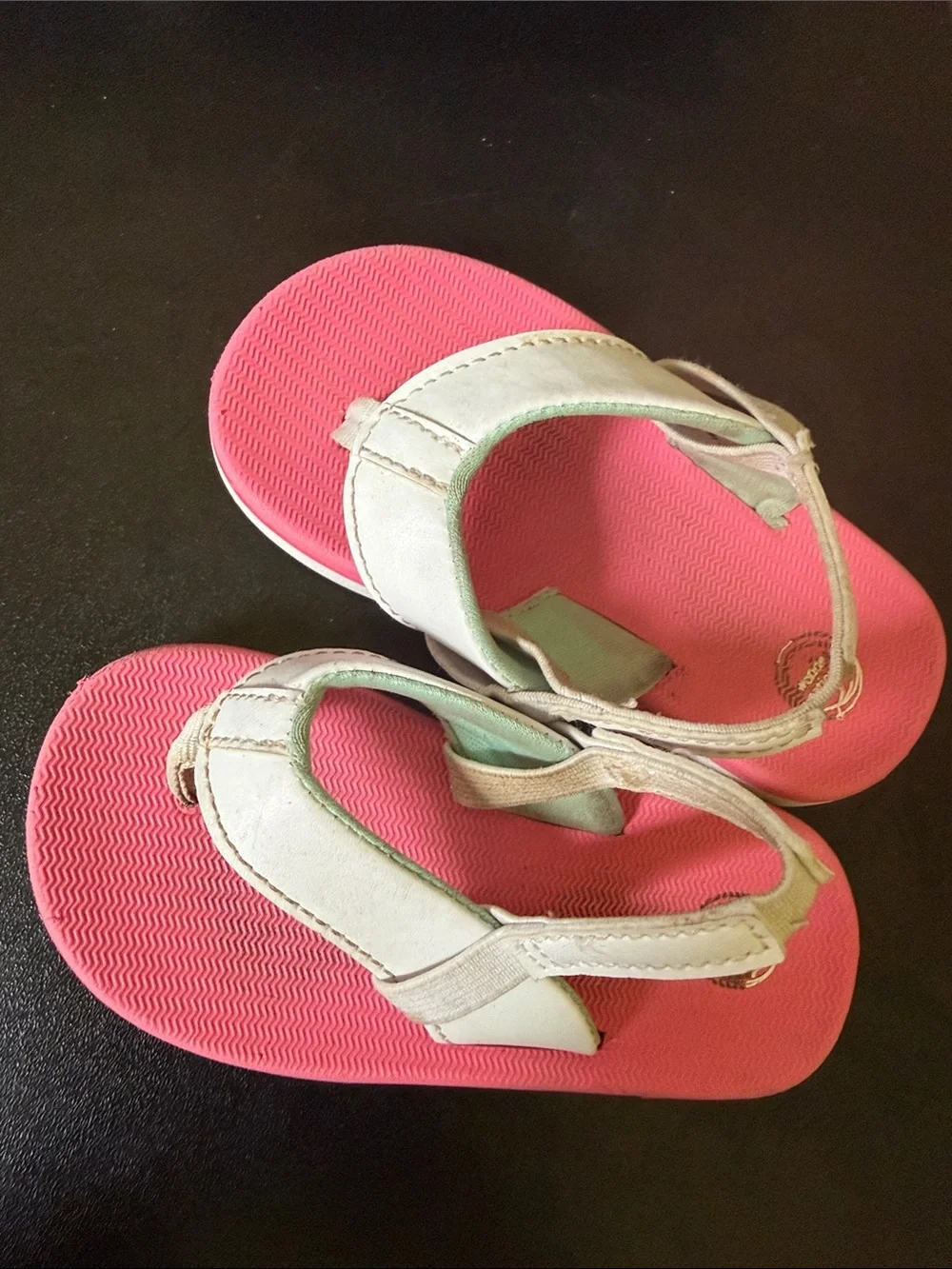 wonder nation Pink Sandals with White Straps